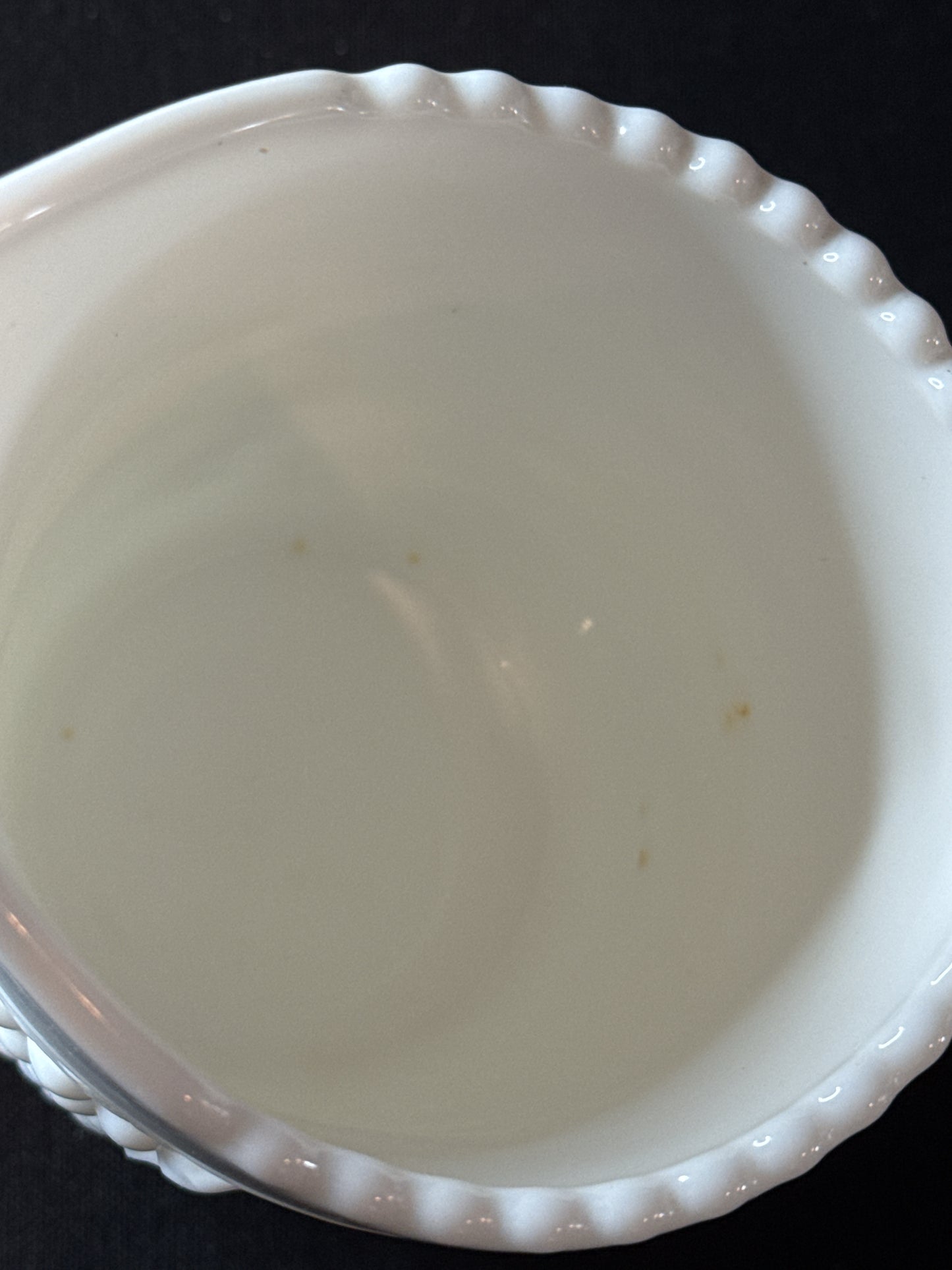 Vintage Imperial Glass Co. Milk Glass Pitcher Raised Grape Pattern 6" Tall