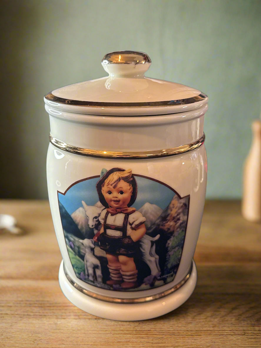 1991 Hummel Danbury Mint Full Porcelain Cookie Jar Canister Set of 4 Germany Seal Rings