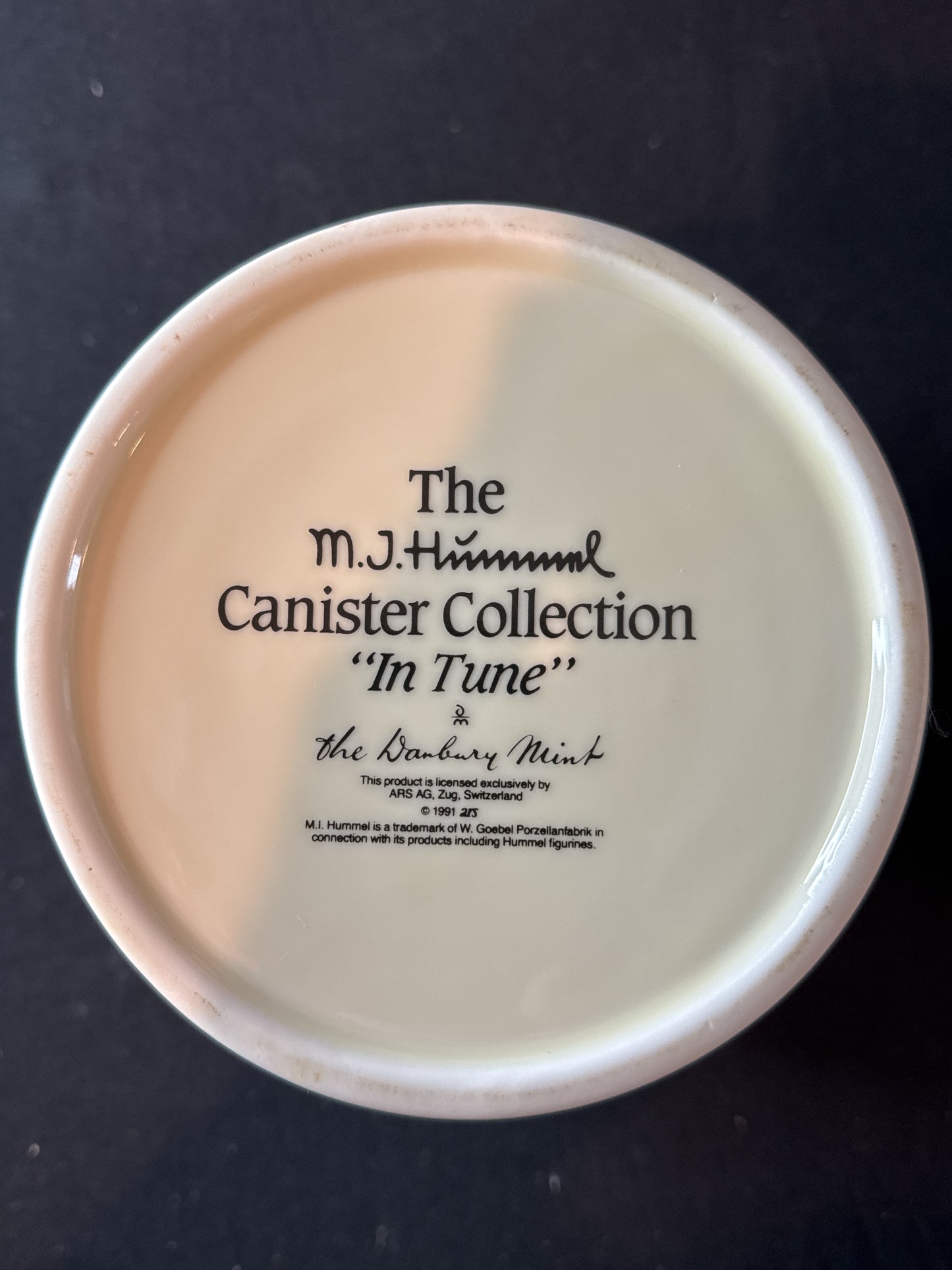 1991 Hummel Danbury Mint Full Porcelain Cookie Jar Canister Set of 4 Germany Seal Rings