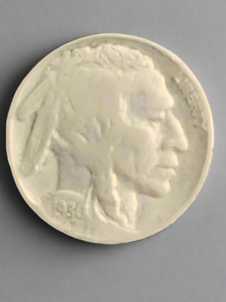 1930 Buffalo Nickel, Indian Head 5 Cents No Mint Mark