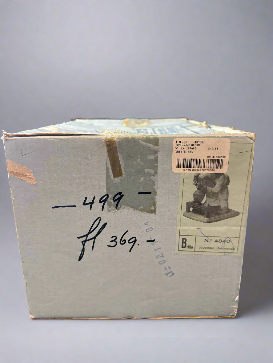 Lladro Box Only for 4840 Oriental Girl Glossy Figurine With Packing 13.25" Long