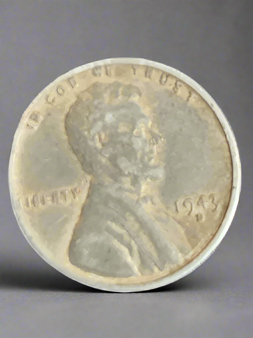 1943 D Lincoln Wheat Cent Fine Condition Penny