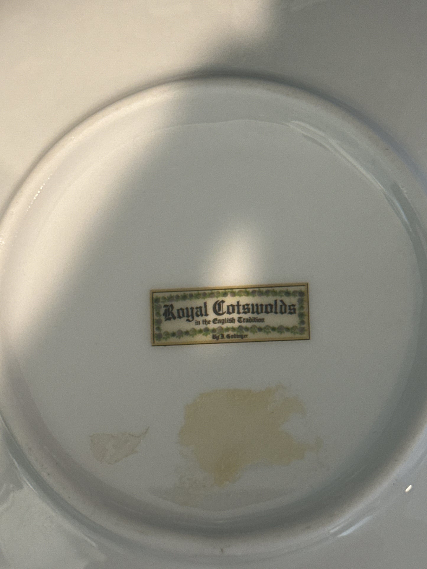 Royal Cotswolds Vintage Lemon & Pink Roses Chintz Porcelain Trinket Dish 6.25" Wide