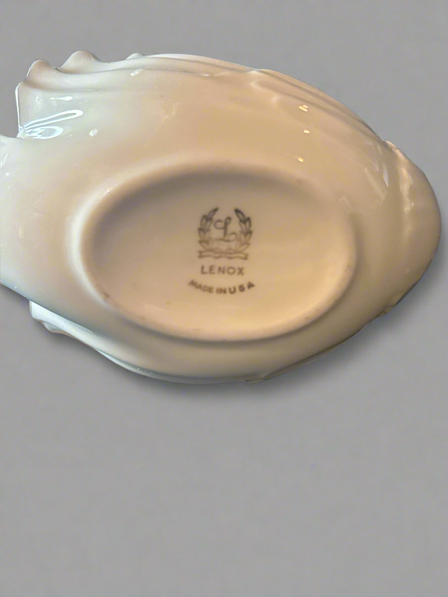 Lenox Swan Collection Cream (Gold Trim) Small Bowl 5" Long x 4" Tall