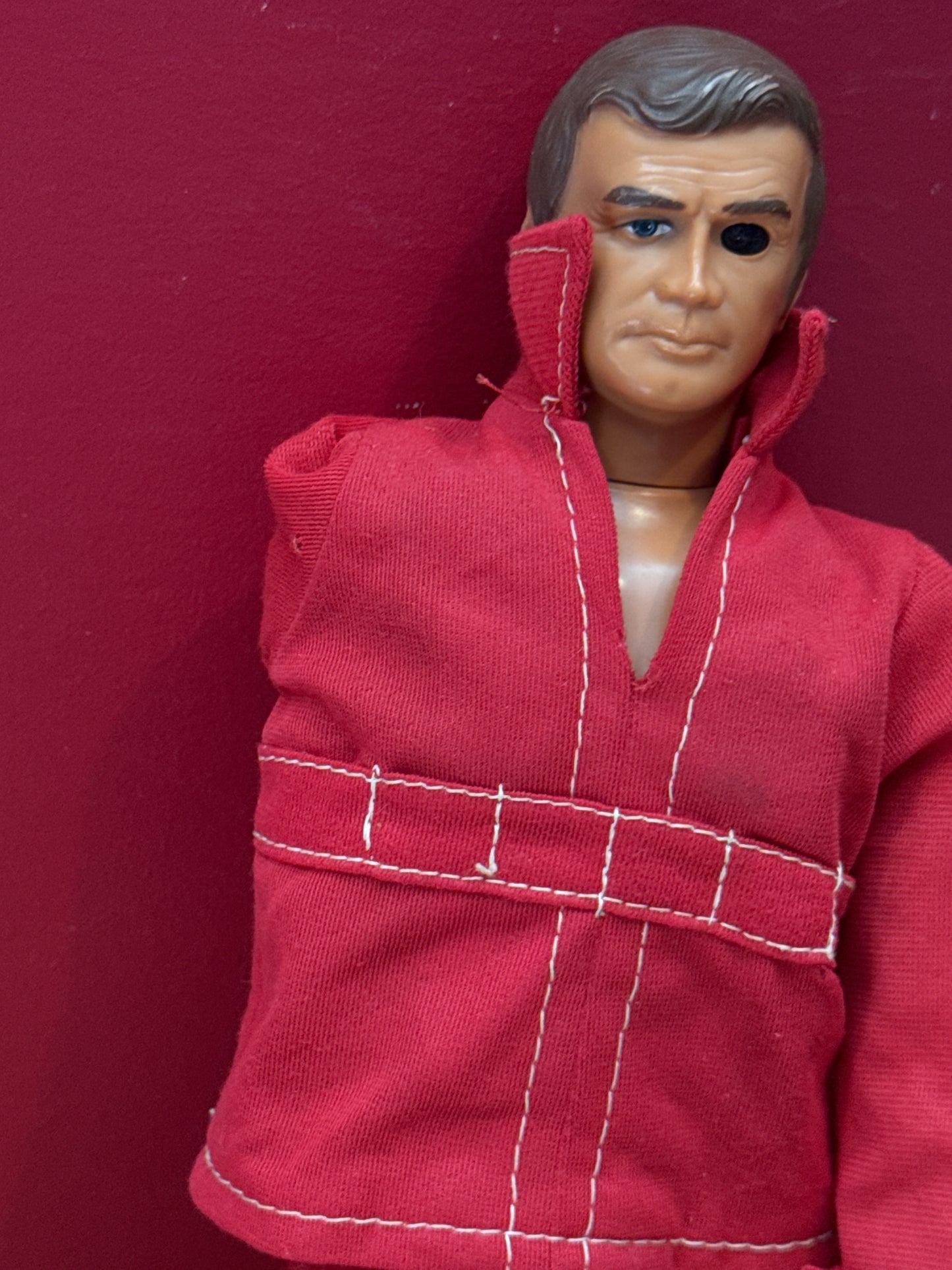 Steve Austin Six Million Dollar Man Bionic Man 13" 1975 Vintage Action Figure No Shoes No Arm