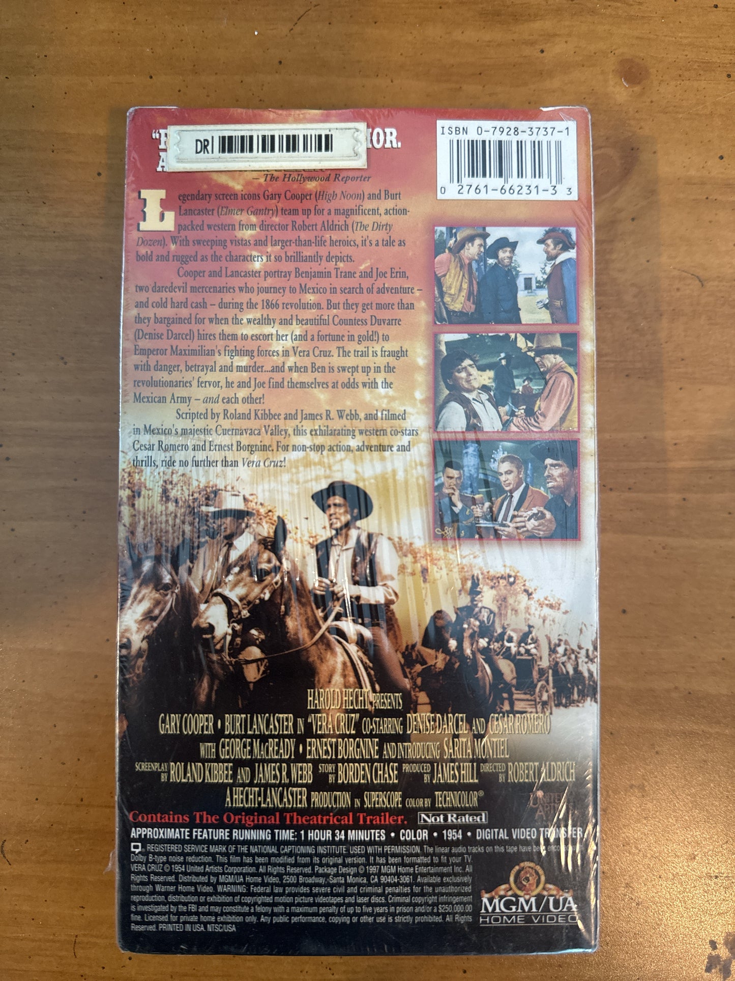 Vera Cruz VHS 1997, Western Legends Gary Cooper, Burt Lancaster, Denise Darcel New