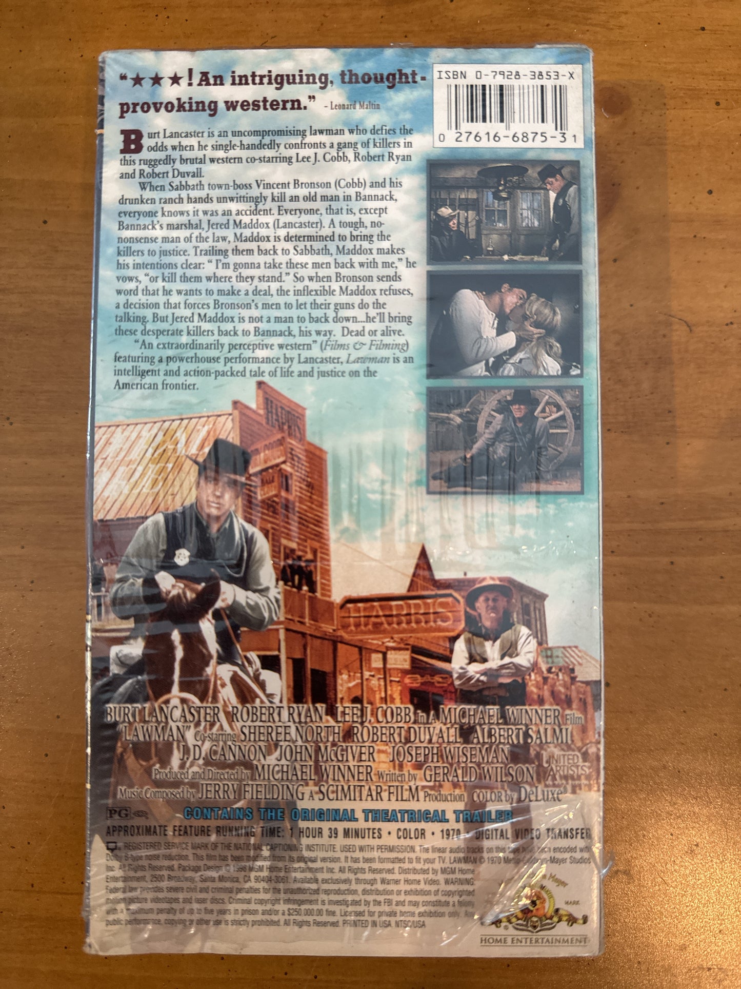 Lawman VHS. Burt Lancaster, Rober Ryan Western Opened Used