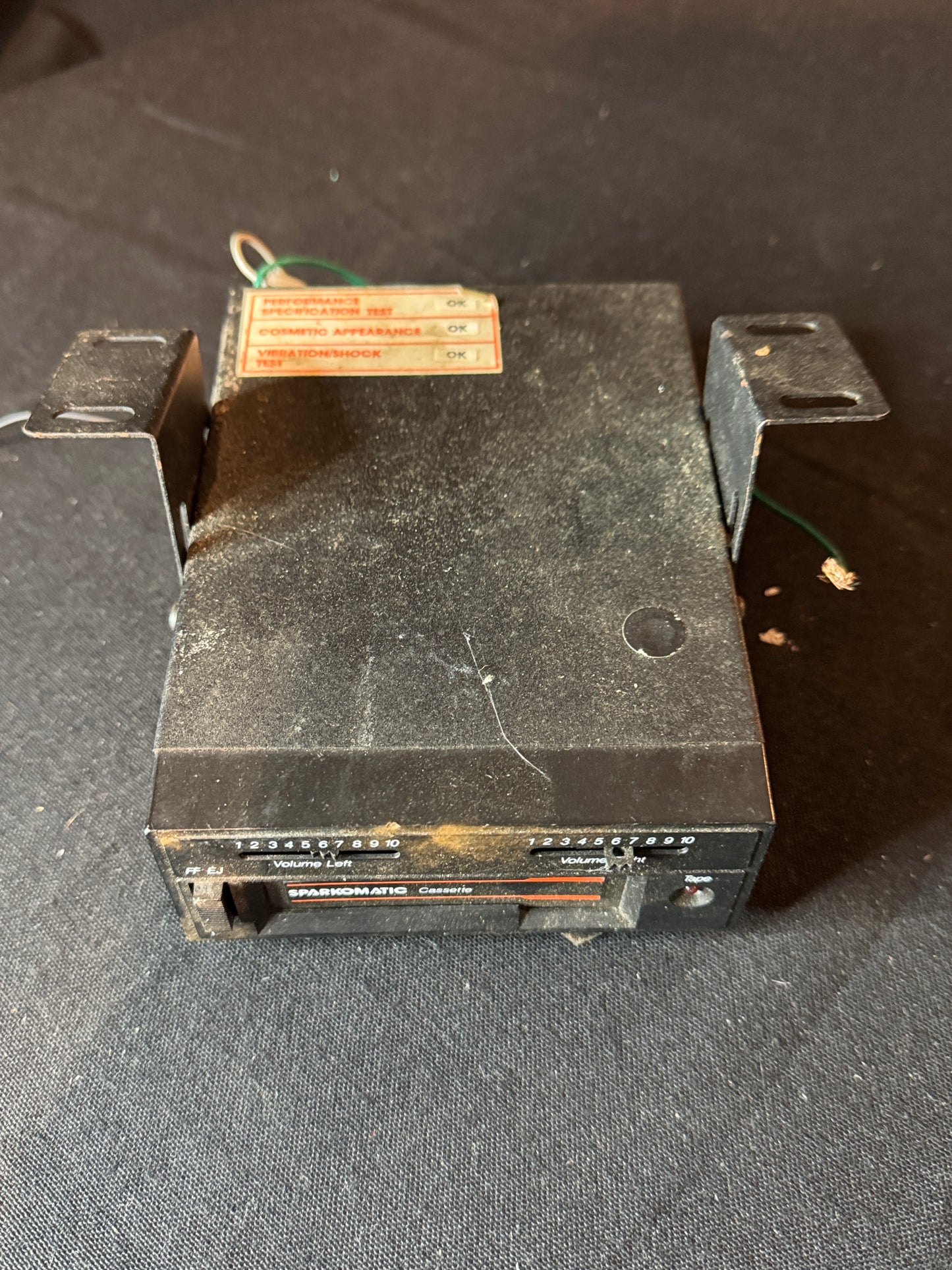 Vintage Sparkomatic Under Dash Cassette Stereo Model SS201