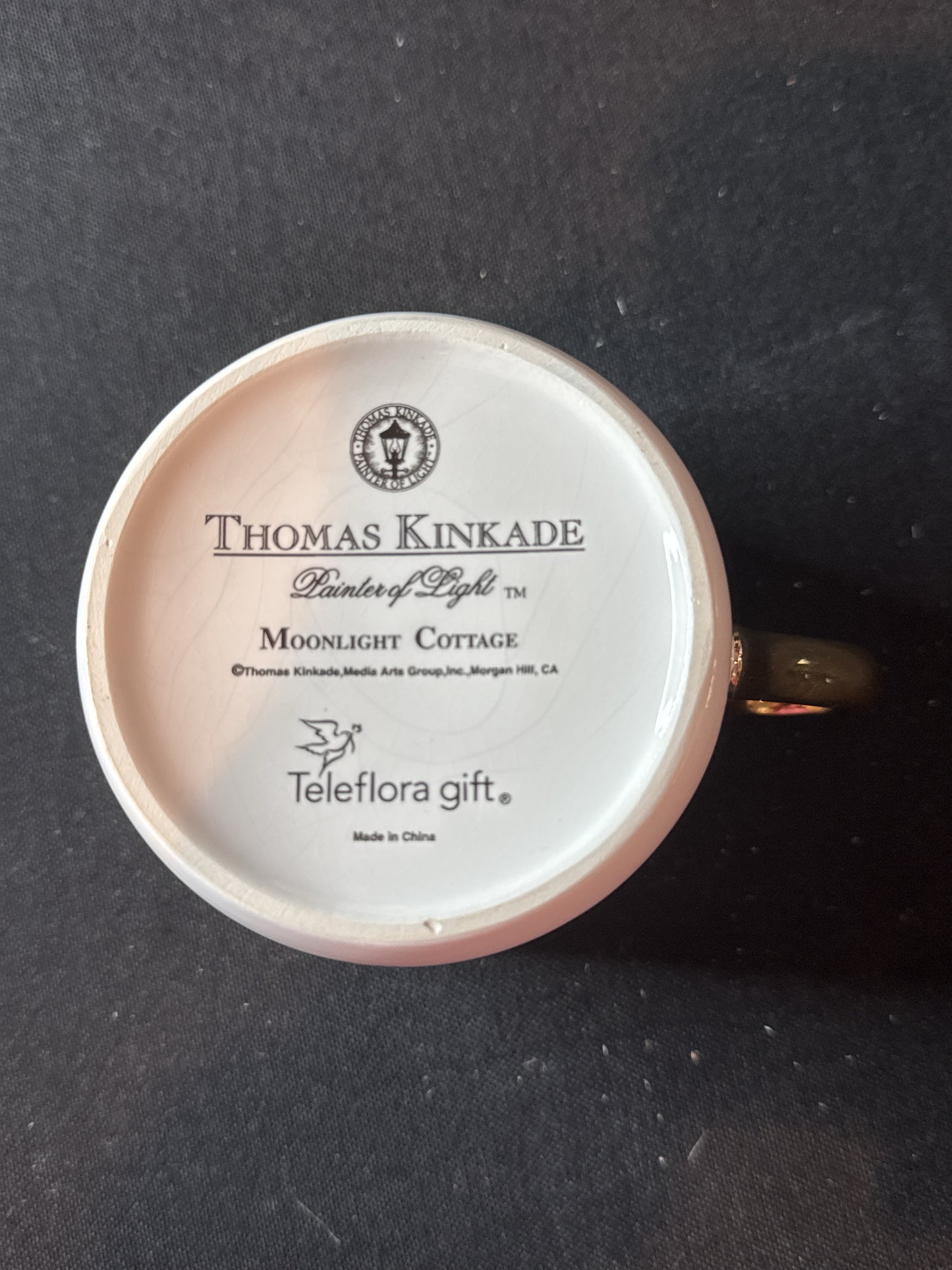 Thomas KInkade Coffee Cup & Saucer Mug Painter of Light Moonlight Cottage - Swanky Barn