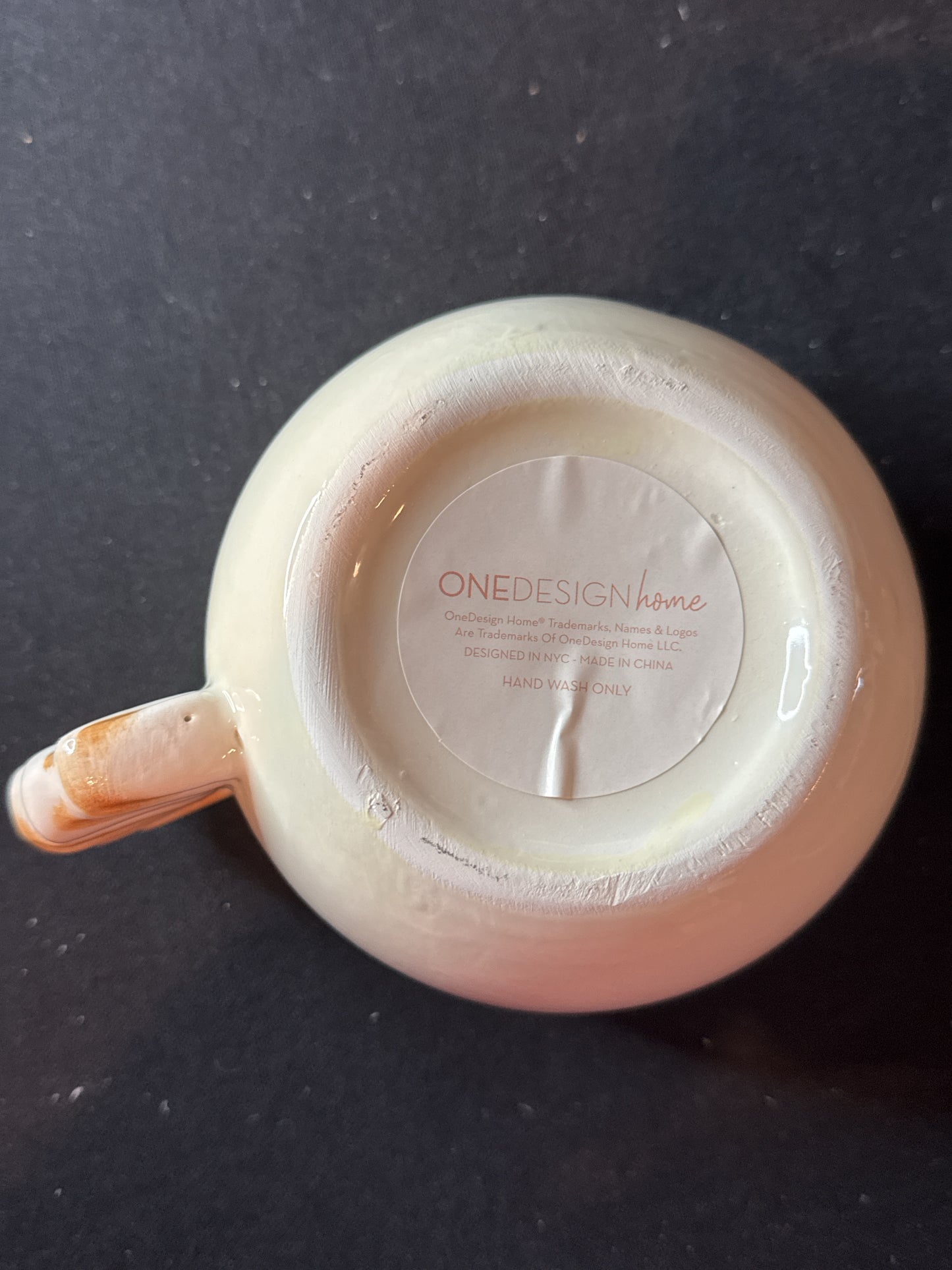 Fish Tail Coffee Cup Mug 18oz Pink Interior One Design Home The Ardon Collection 3.25" Tall