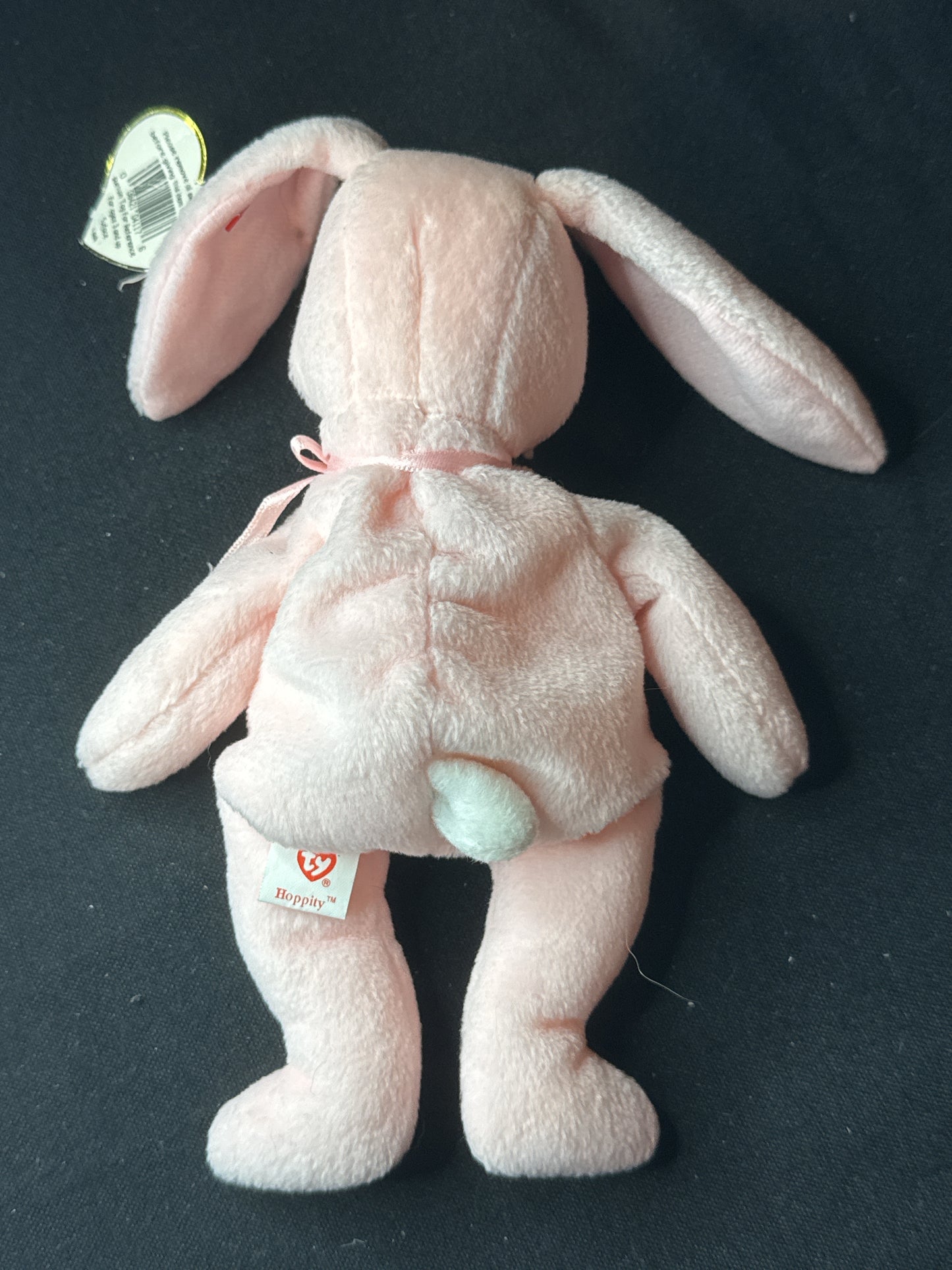 Ty Beanie Baby Hoppity The Bunny Rabbit Pink With Errors