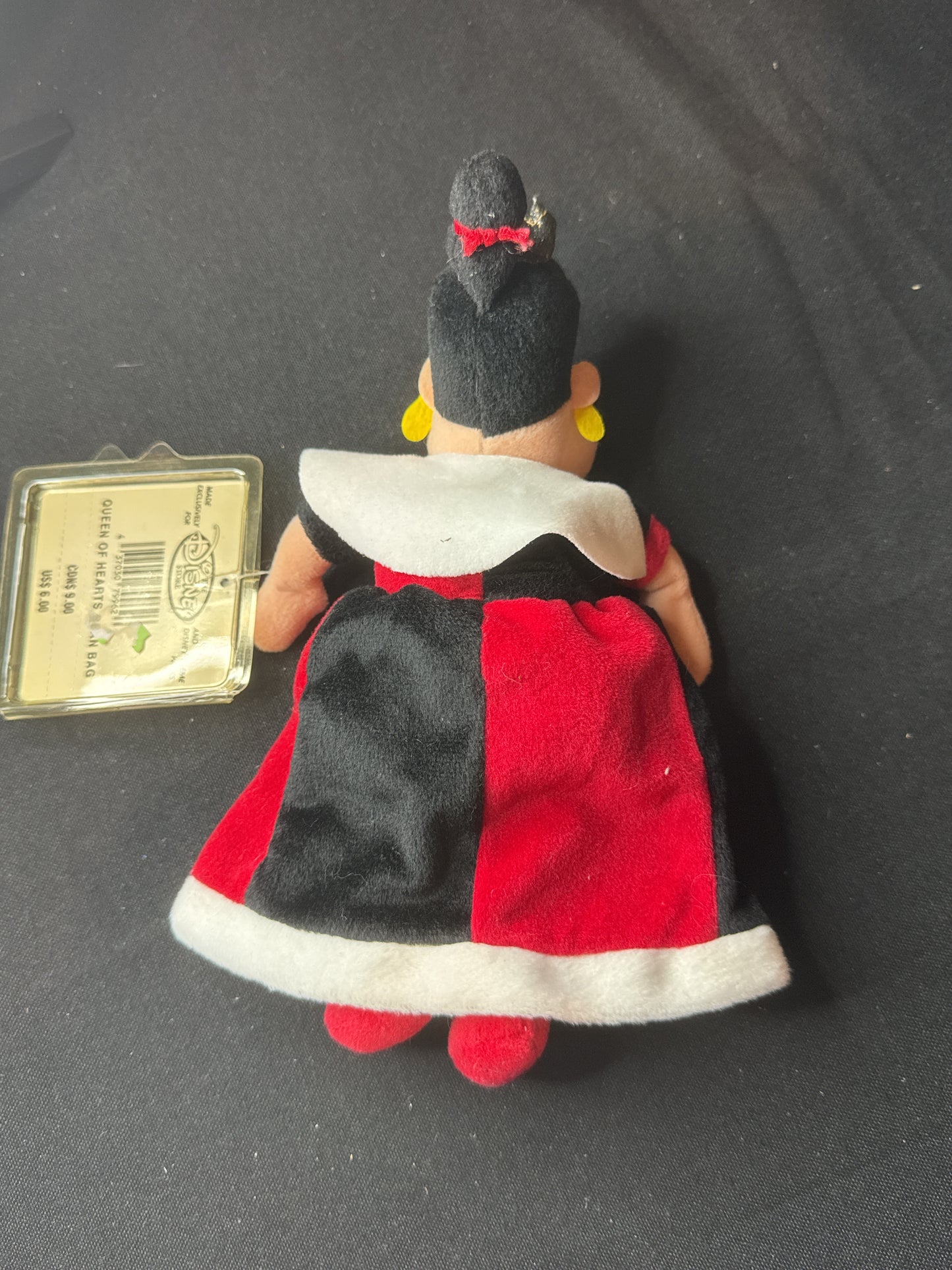 Queen of Hearts Retired Disney Store Mini Bean Bag 8" Beanie Plush Toy
