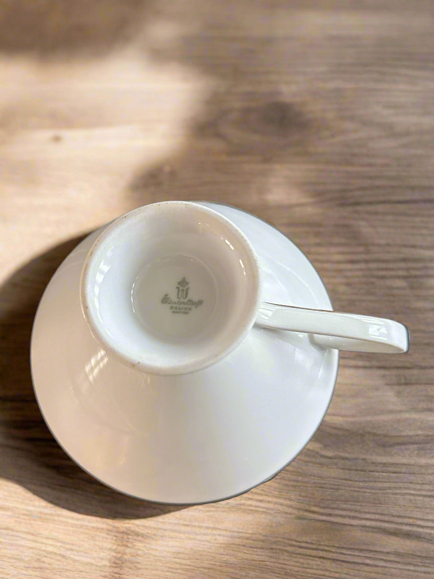 Winterling Tea Cup and Saucer and Salad Plate 2.75" Tall Cup 6" Wide Saucer 7.5" Wide Plate
