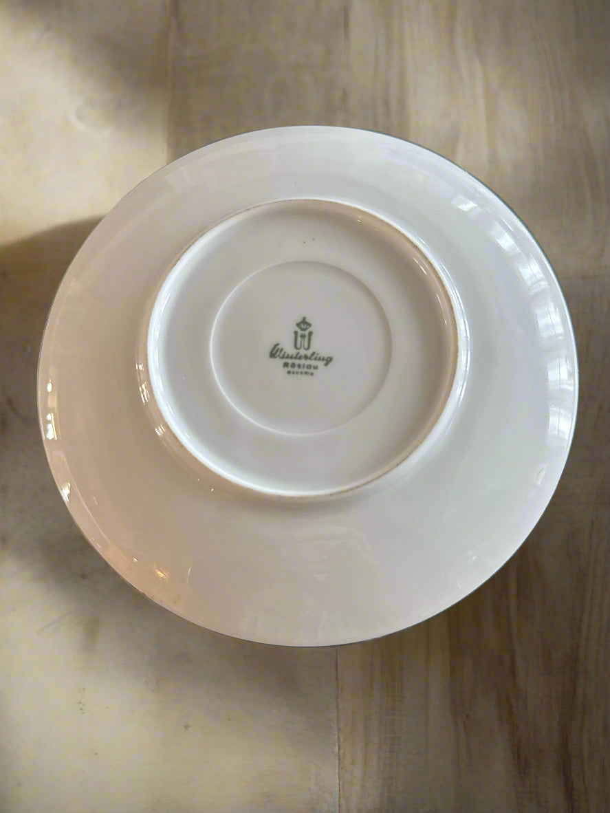 Winterling Tea Cup and Saucer and Salad Plate 2.75" Tall Cup 6" Wide Saucer 7.5" Wide Plate