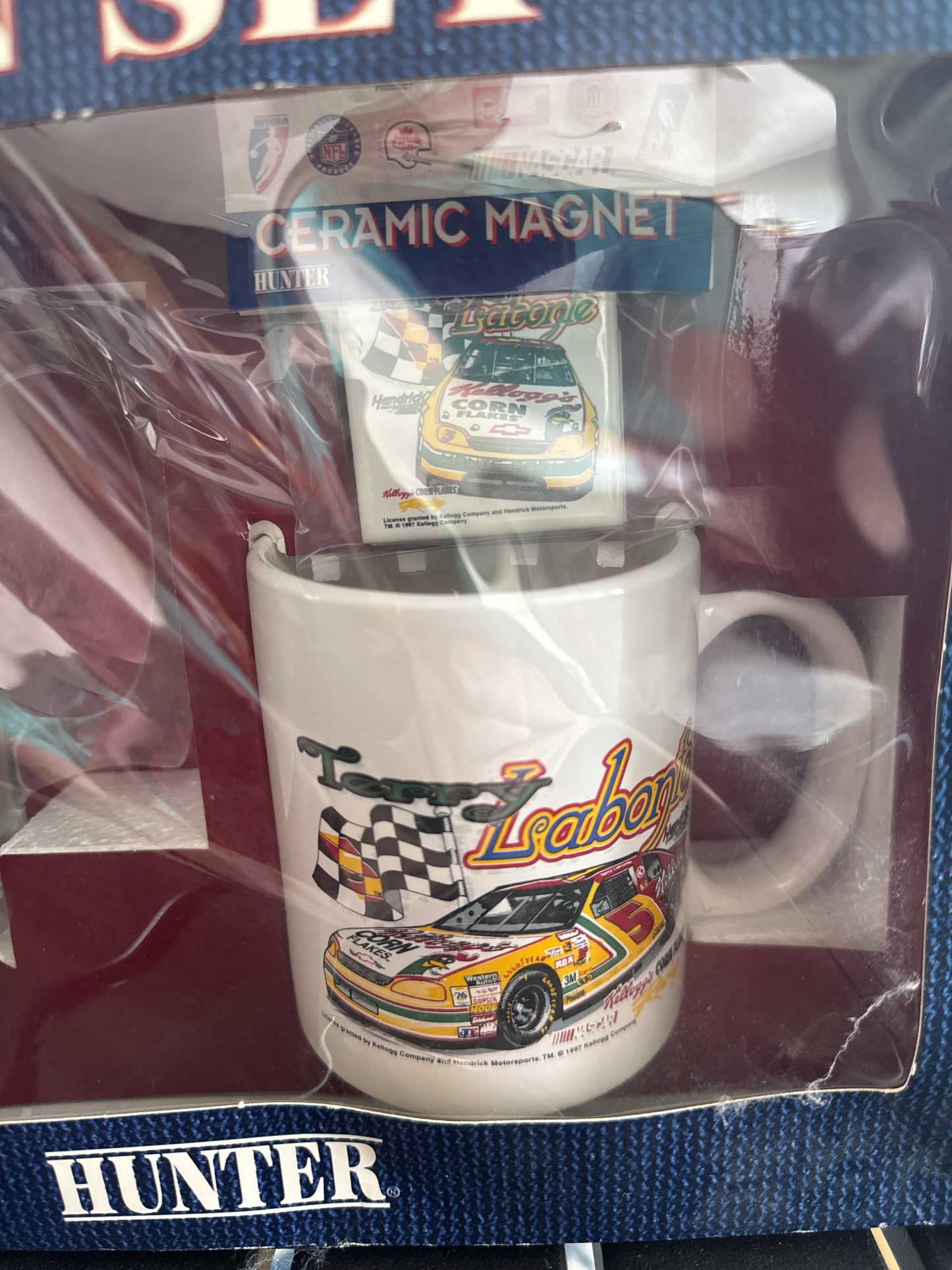 Nascar Terry Labonte 5 Fan Set by Hunter, Beer Mug, Coffee Mug & Ceramic Magnet. NIB