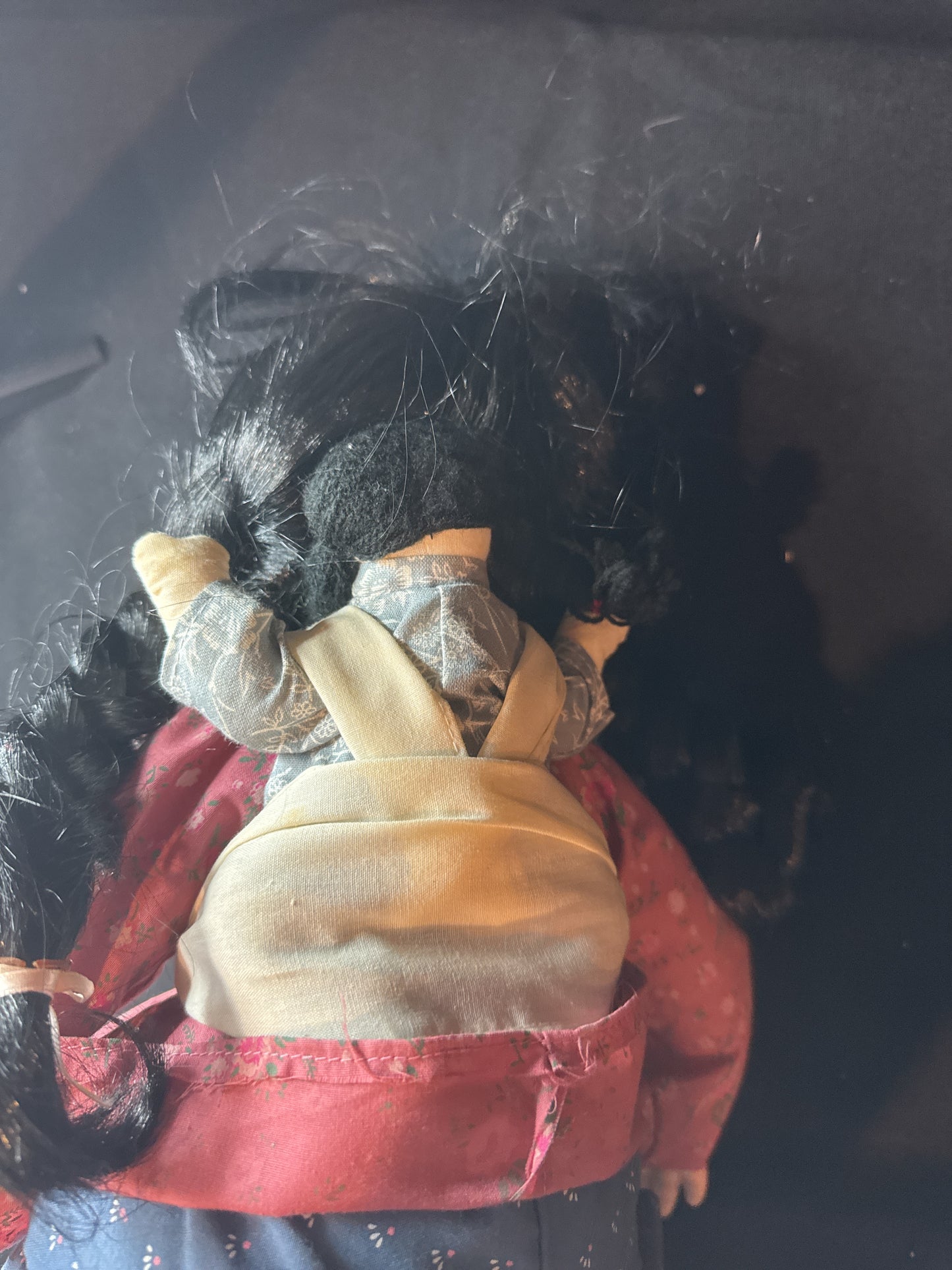 Asian Porcelain Doll with Baby Mei Mei Dynasty Doll 13" Tall 1989 With Shoes