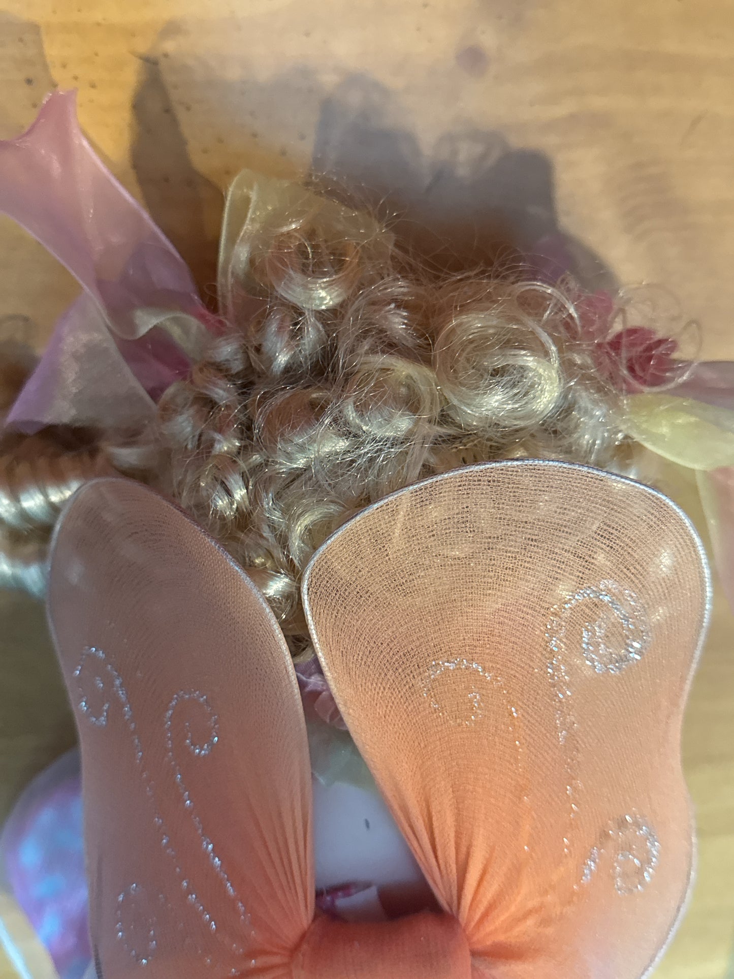 Vintage Lil Papillon Cute Chubby Angel Fairy w/ Butterfly Porcelain Collectible Doll 11" Fantasy