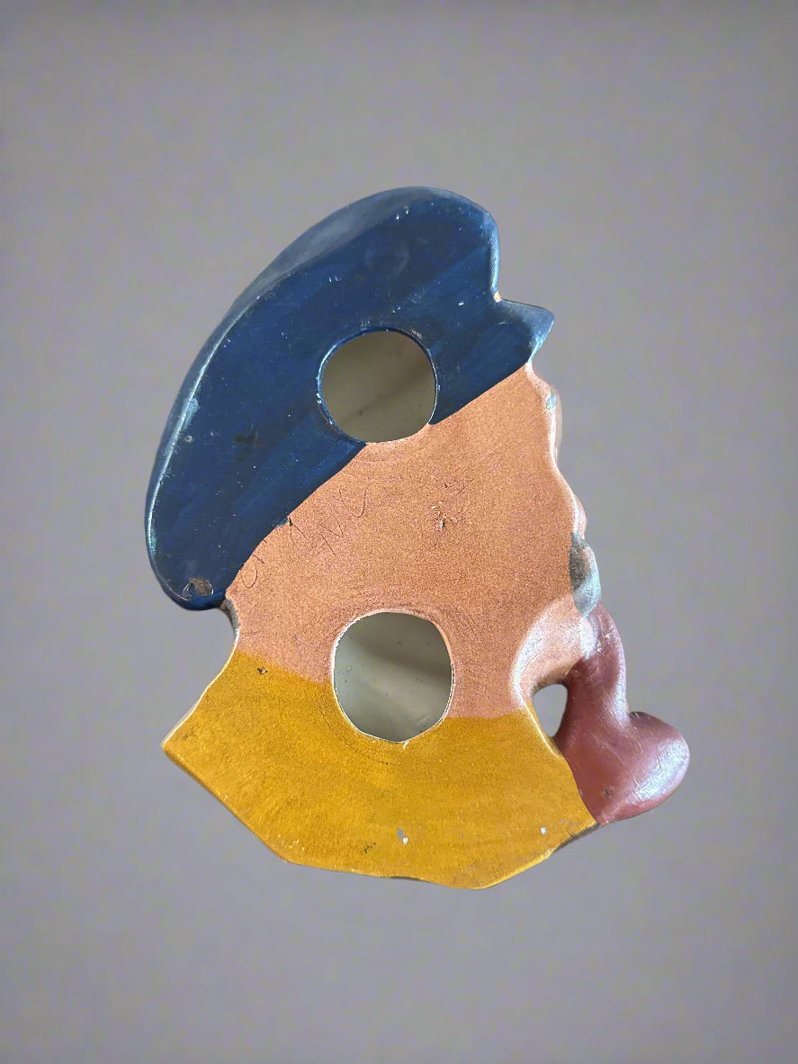 Nautical Boat Captain Sailor Face Wall Mount Figure Smoking Pipe Decor Man Cave