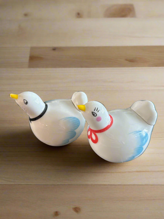 Ceramic Turtle Dove Teriyaki or Oil & Vinegar Pourers Very Unique & Rare