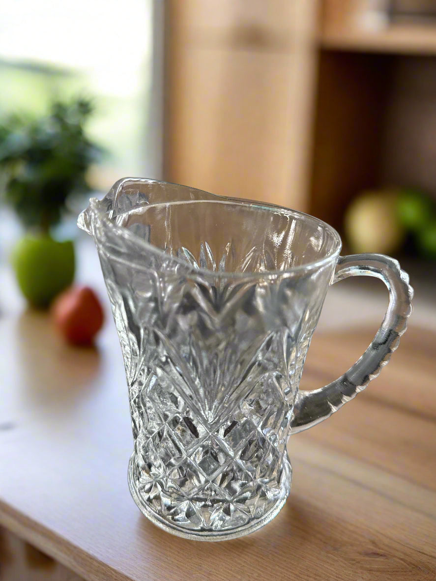 Anchor Hocking Prescot Clear Large Creamer 4 5/8" Tall Glass Clear