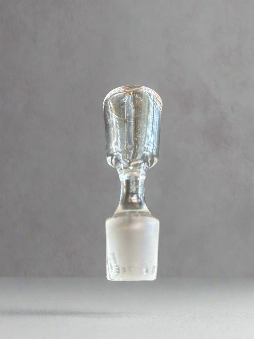 Antique Hand Blown 18th Century Painted Enameled Glass Liquor Decanter Bottle & Glass