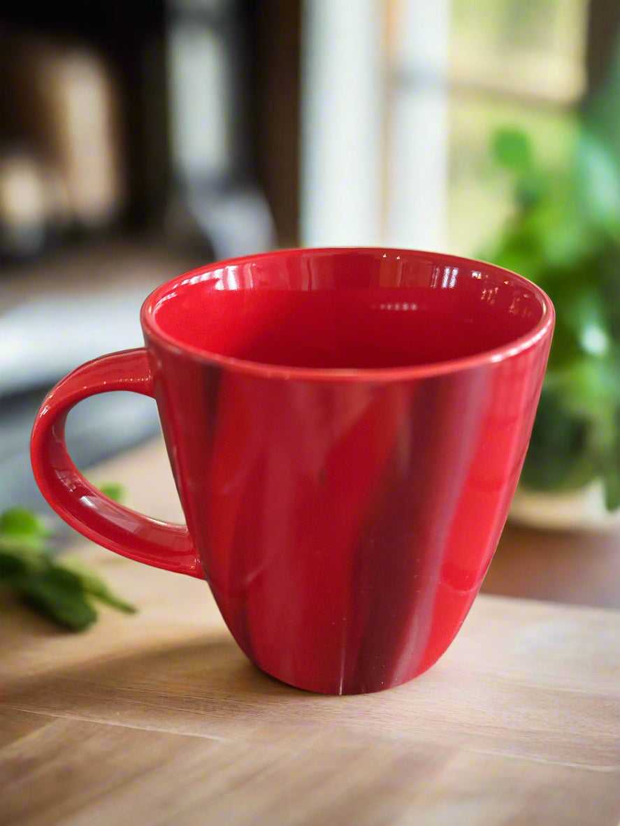 Starbucks Coffee Mug Cup Red Holiday Christmas 2022 12oz Ceramic Logo Red/Black Swirl