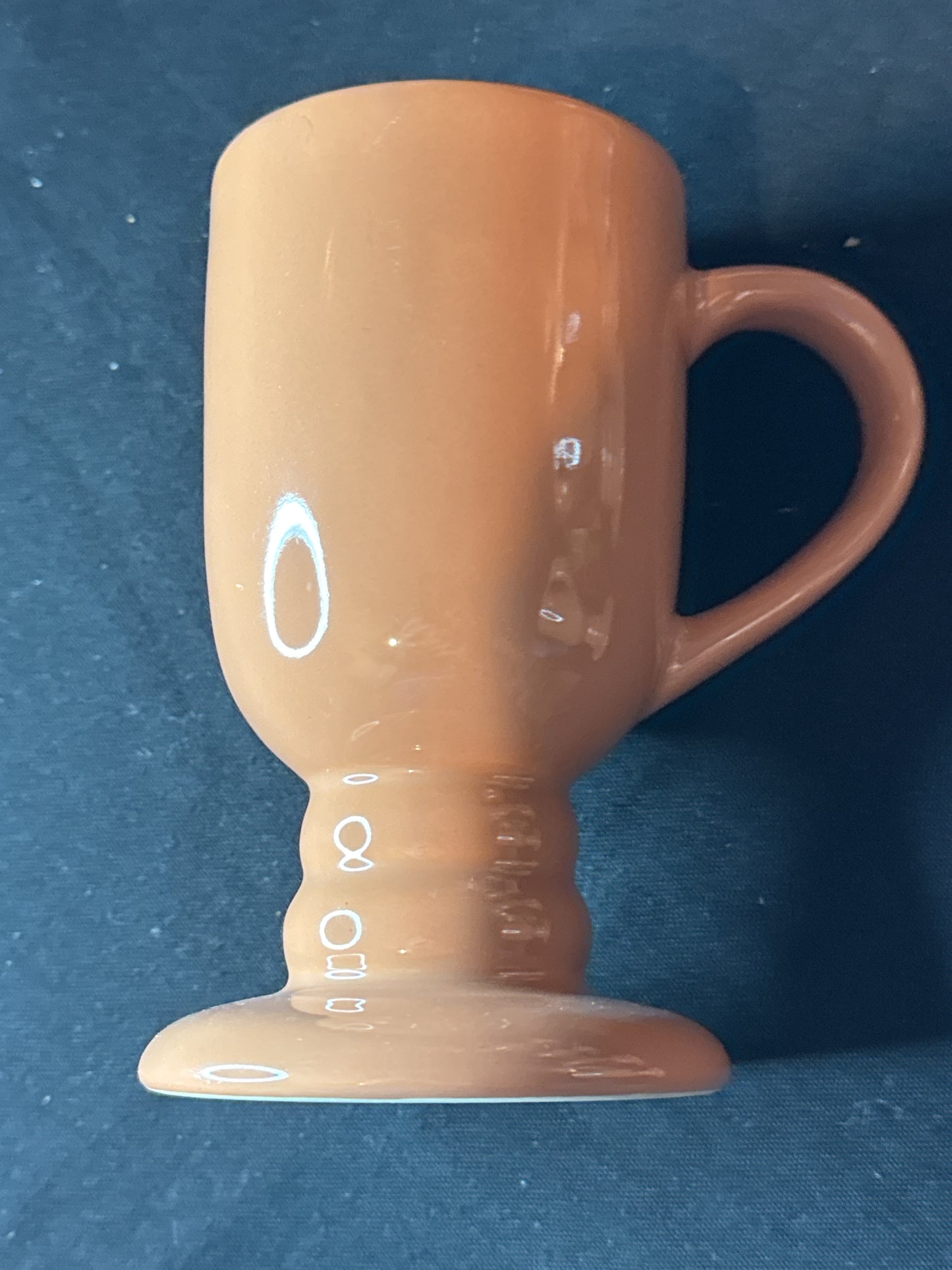 Irish Coffee Mugs Set of 6 with Pedestal 6.25" Tall