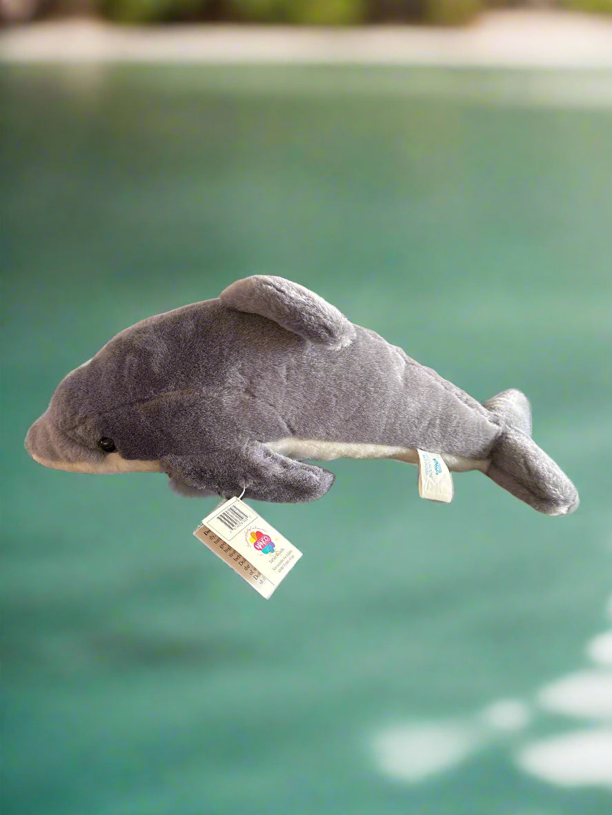 Nanco Wildlife Dolphin Gray & White Plush 8" New with Tags