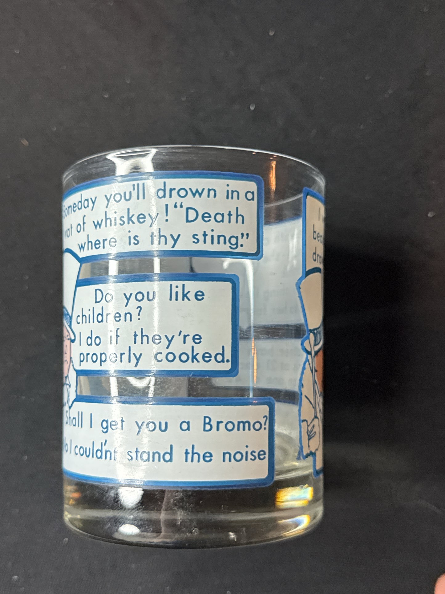 W. C. Fields Quotes Glass 12oz Tumbler Funny Sayings Jokes 4.25" Tall