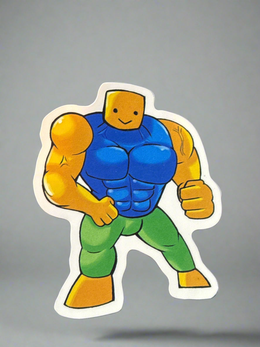 Roblox Giga Noob Sticker Perfect Condition Approx 2-3" In Size