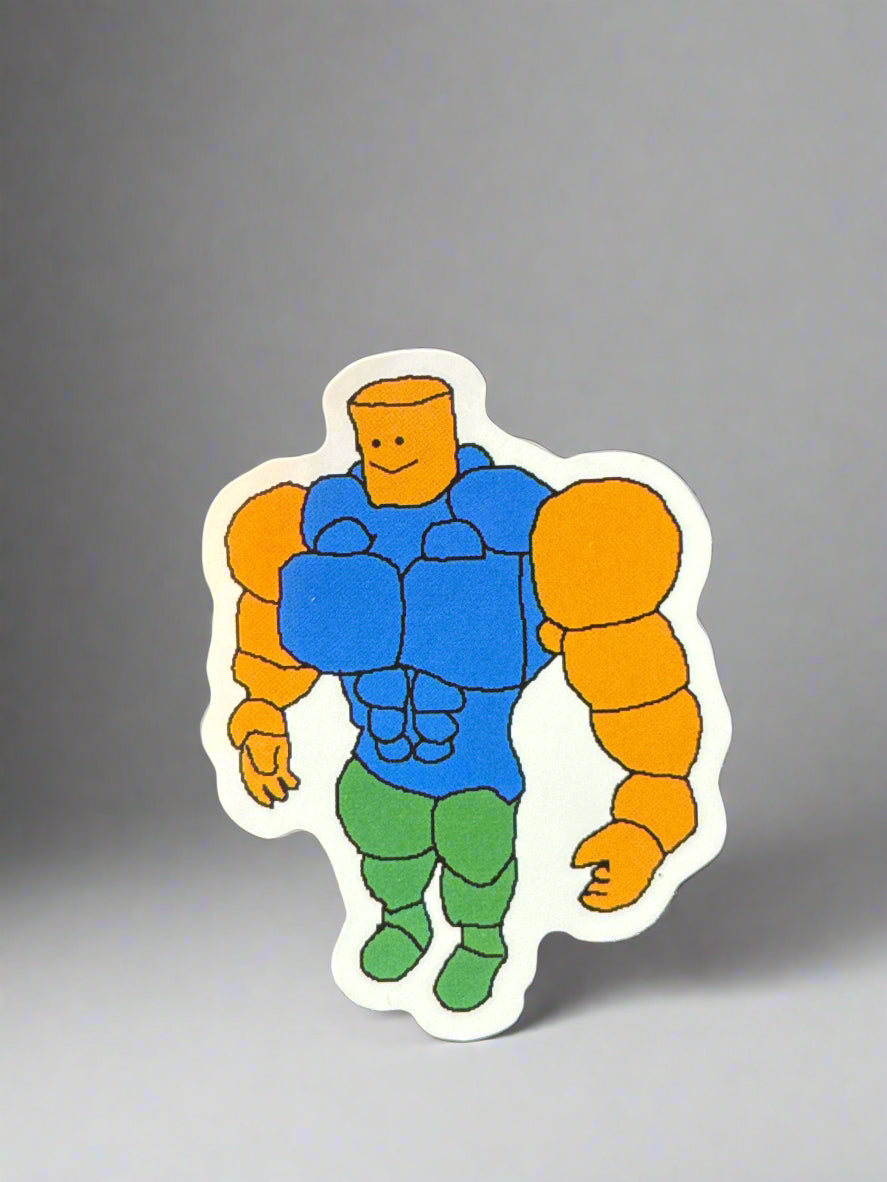 Roblox Buff Noob Sticker Perfect Condition Approx 2-3" In Size