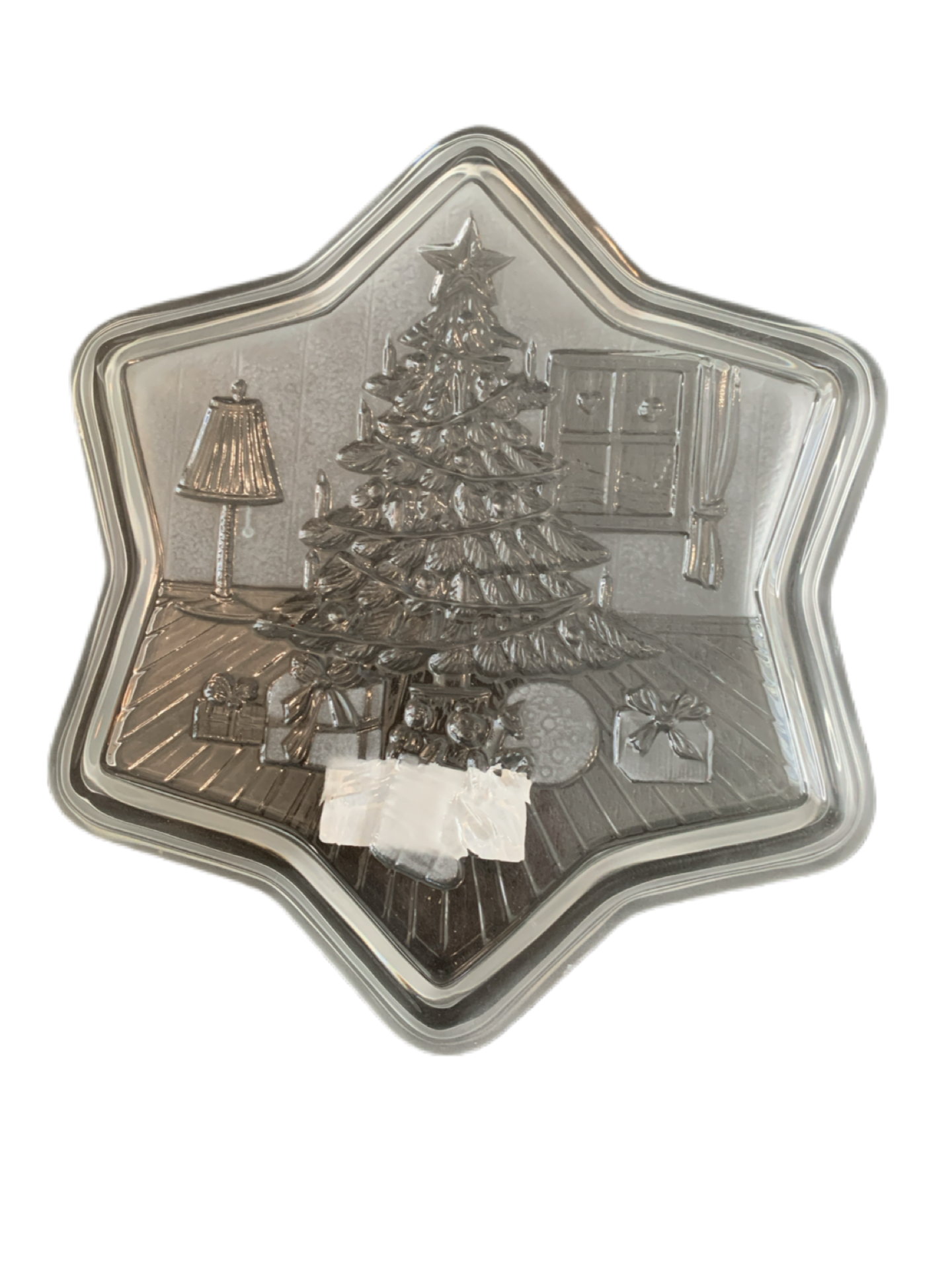 Lenox Mikasa Christmas Glass Star Serving Dish 9.5" Wide