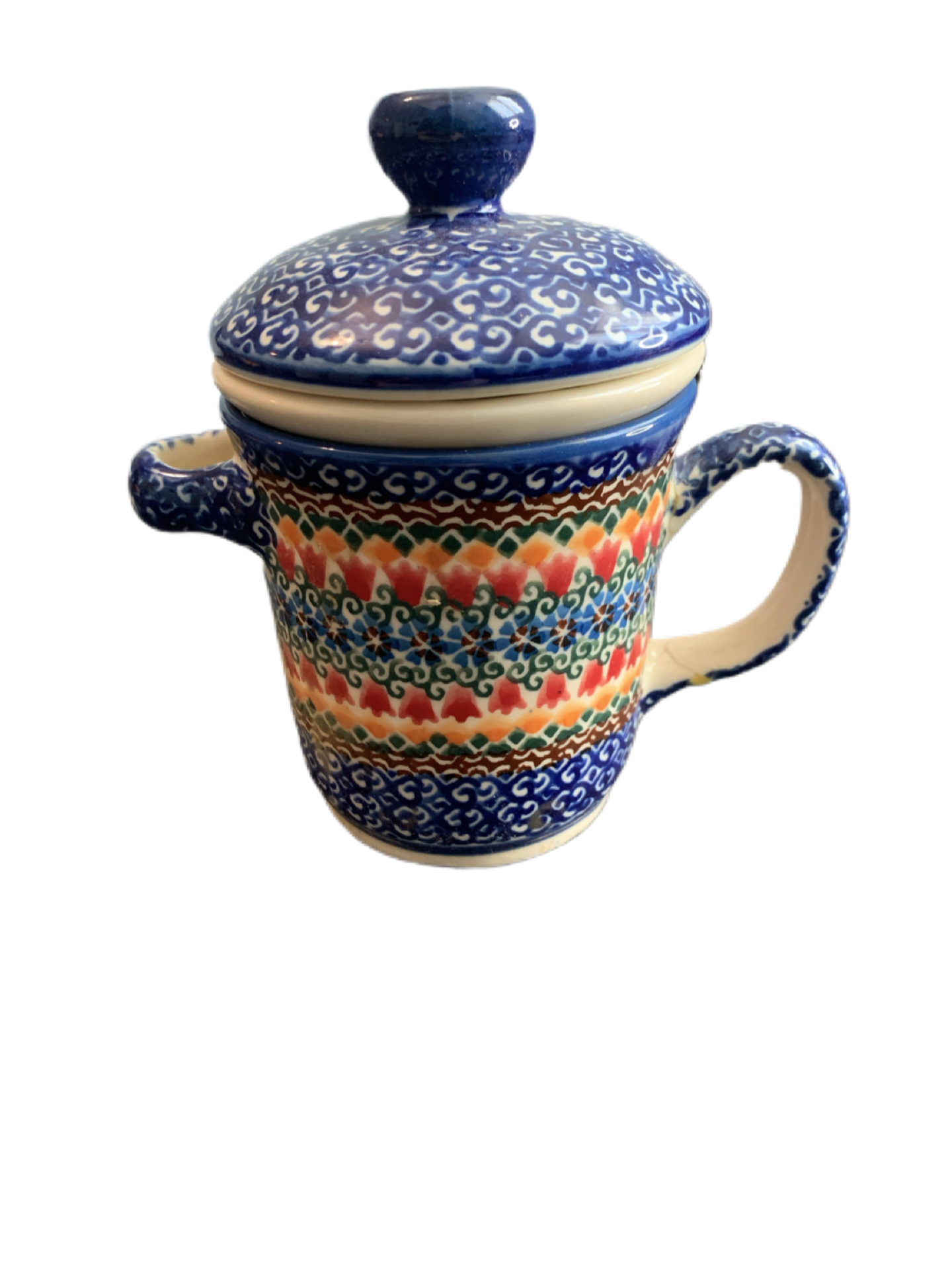 ADA Unikat Polish Pottery "Loose Tea" Set Without Spoon