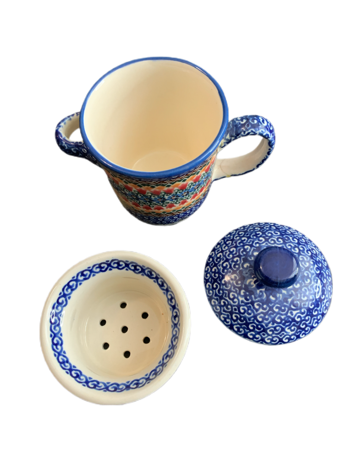 ADA Unikat Polish Pottery "Loose Tea" Set Without Spoon