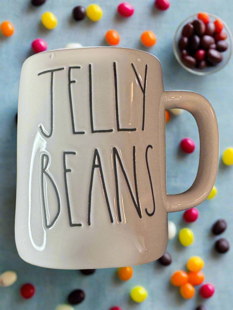 Rae Dunn Large Aqua Green "Jelly Beans" Coffee Mug Cup 20oz by Magenta 5" Tall
