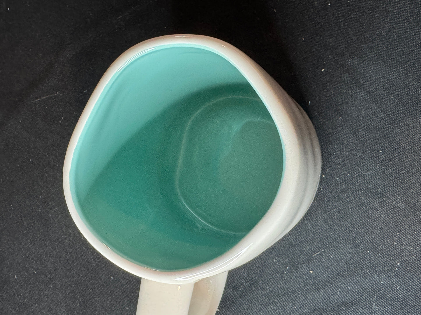 Rae Dunn Large Aqua Green "Jelly Beans" Coffee Mug Cup 20oz by Magenta 5" Tall