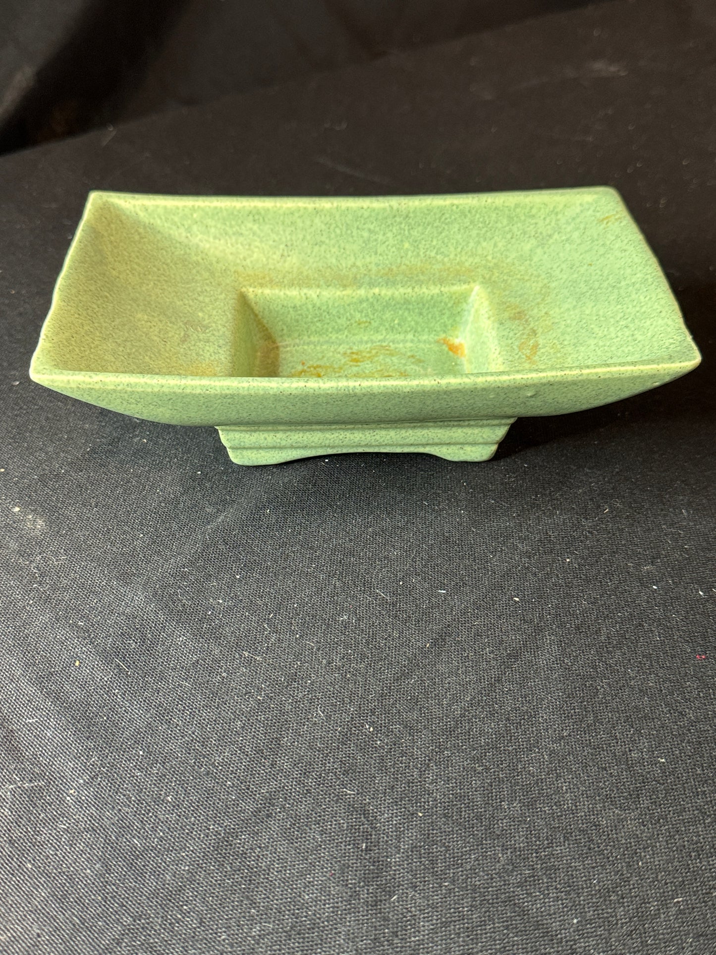 Vintage McCoy Planter Mid Century Speckled Matte Glaze Rectangular Tray 7.25" x 4.25"