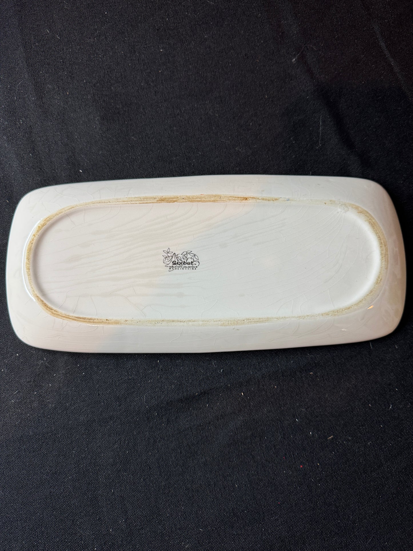 Tabletops Unlimited Sorbet Pattern Creamer & Sugar with Lid and Tray Set 10.5" Long