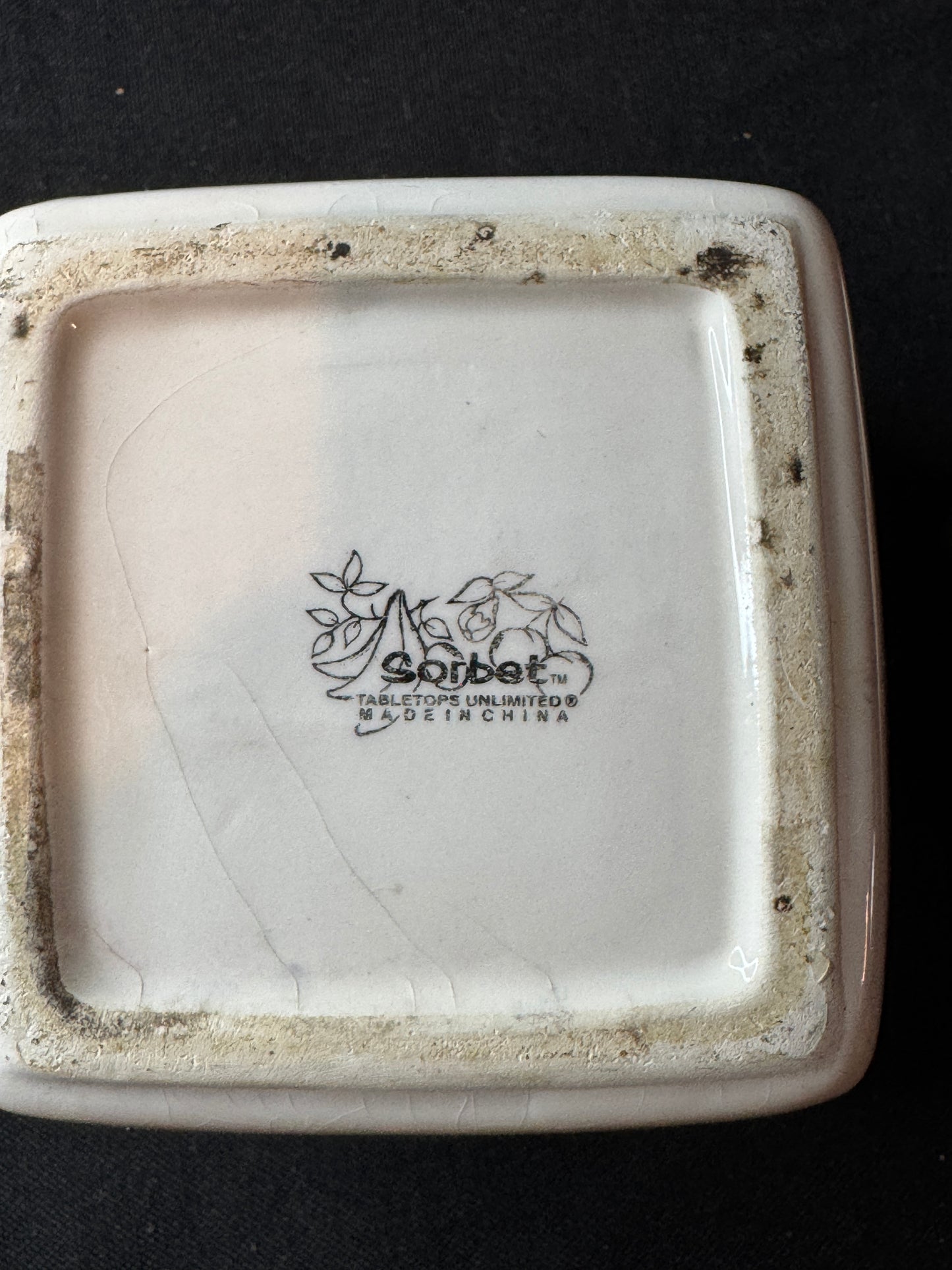 Tabletops Unlimited Sorbet Pattern Creamer & Sugar with Lid and Tray Set 10.5" Long