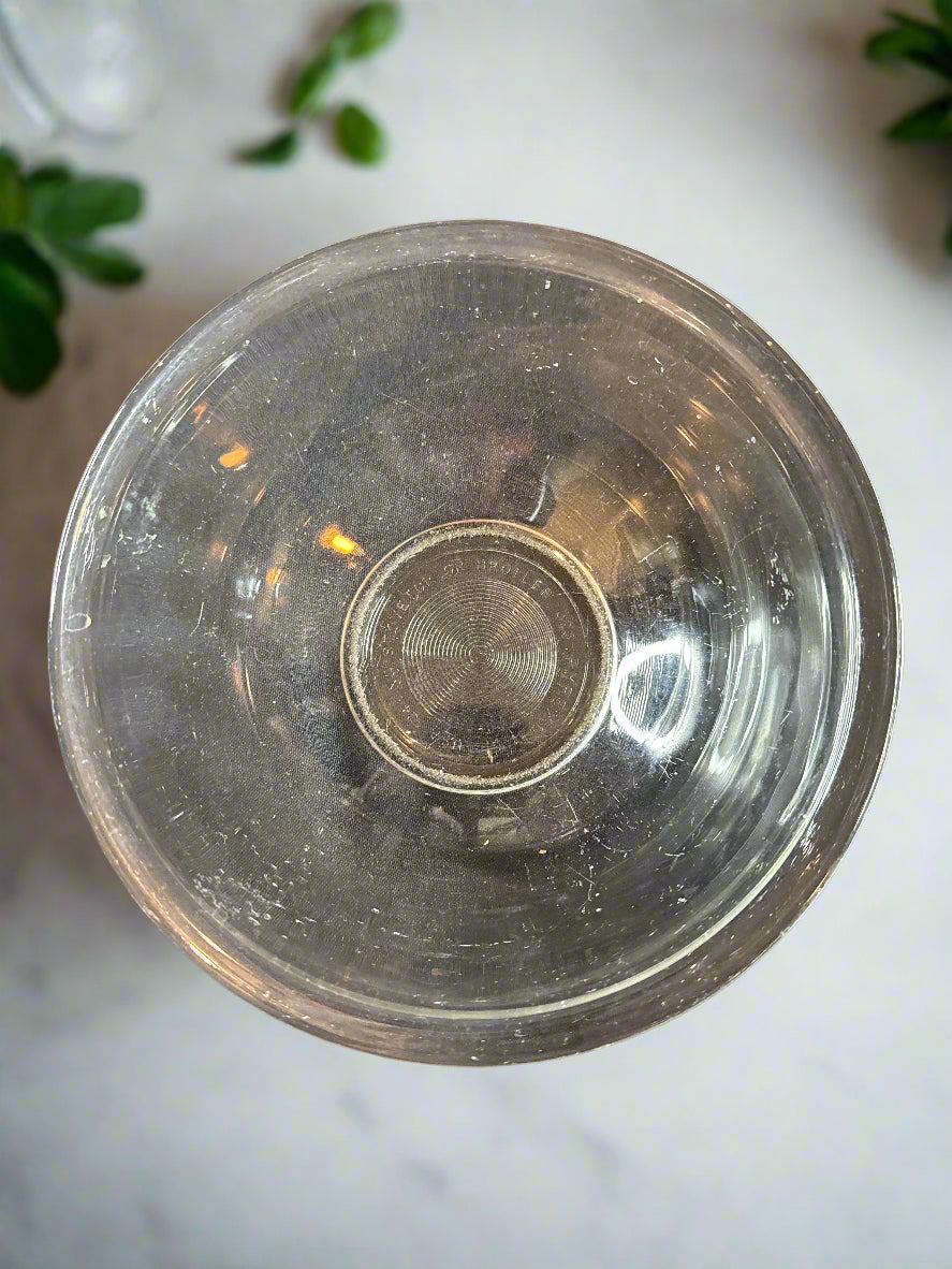 Set of 3 Pyrex Clear Glass Mixing Bowls 2.5 L Rimmed Ribbed 1.5 L & 1 L Rimmed Clear