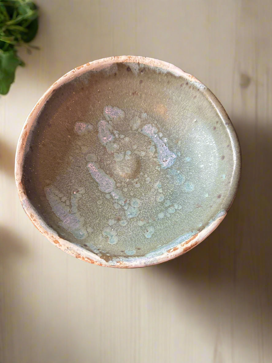 Splatter Bowl Hand Thrown - 6.75" Wide x 2" Tall Signed