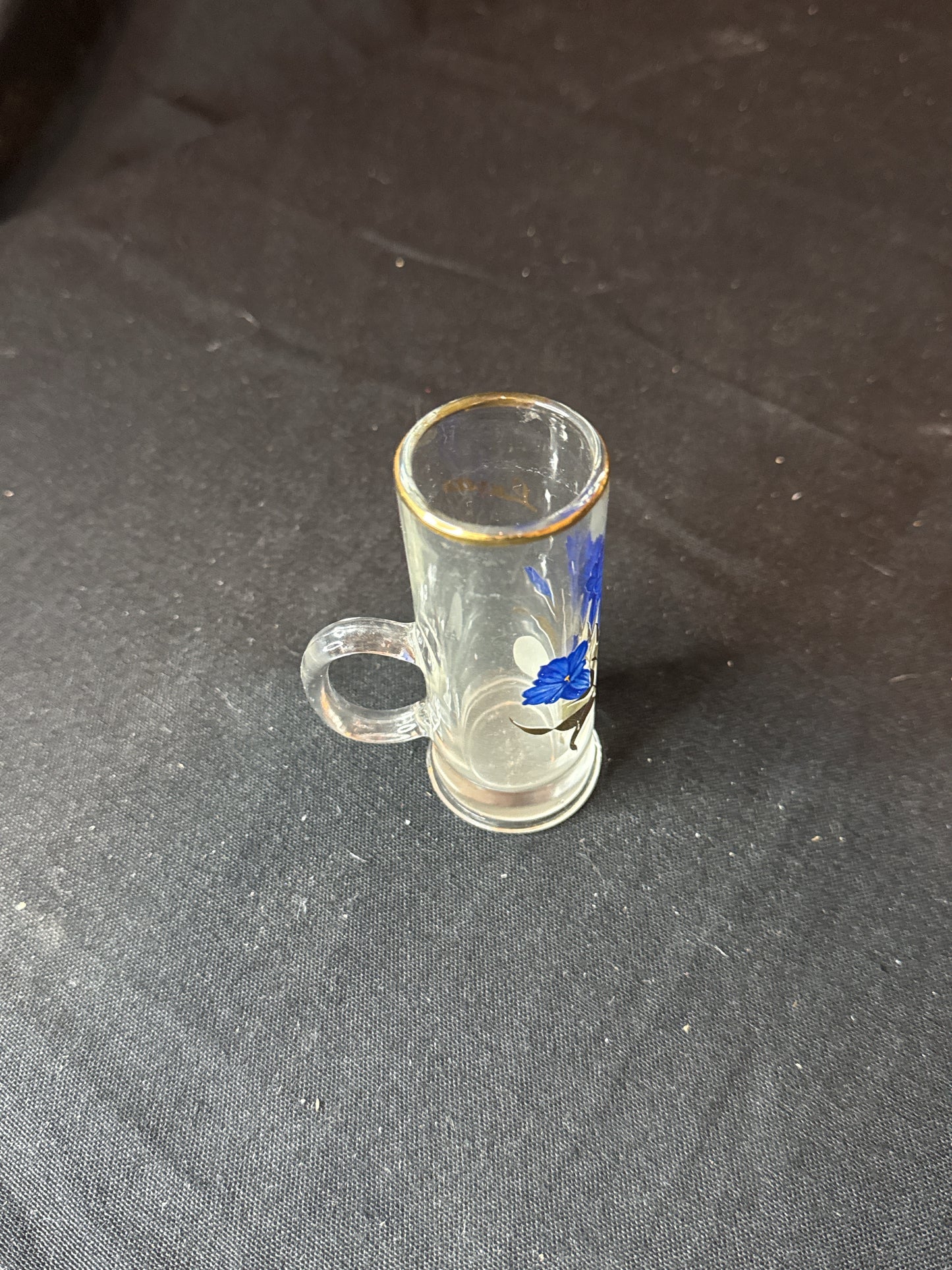 Vintage Weinstube Schloss France Luzern Souvenir Shot Glass 4" Tall x 1.5" Wide at top.
