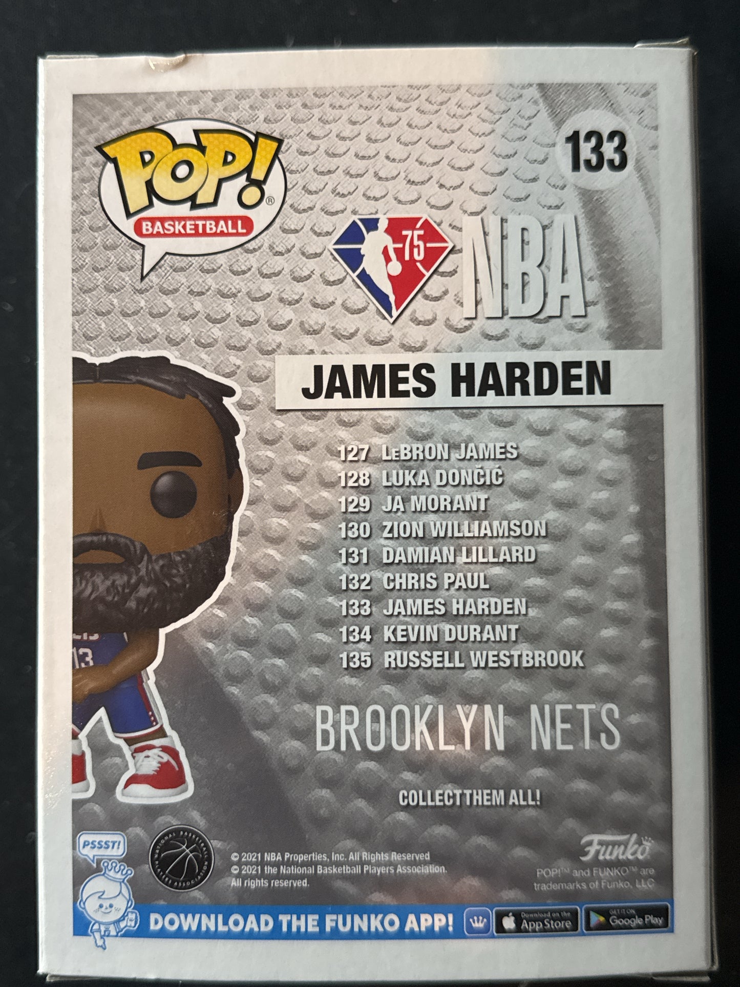 Funko Pop! Basketball Nets #133 James Harden Vinyl Figure New in Box