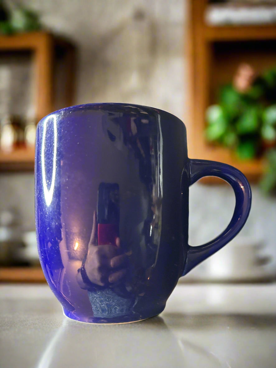 Blue Cobalt Coffee Cup Mug 4.5" Tall