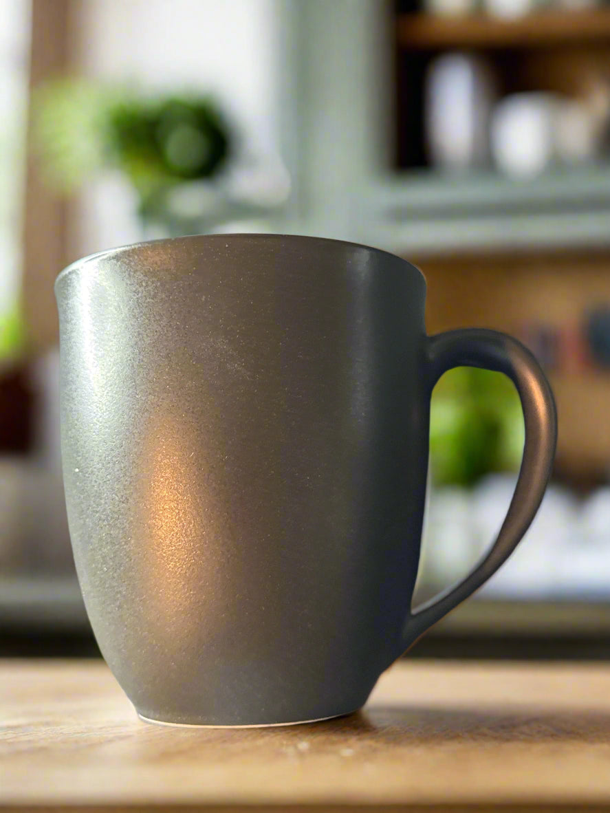 Noritake Stoneware Colorwave Graphite #8034 12oz Coffee Cup Mug 3 7/8" Tall