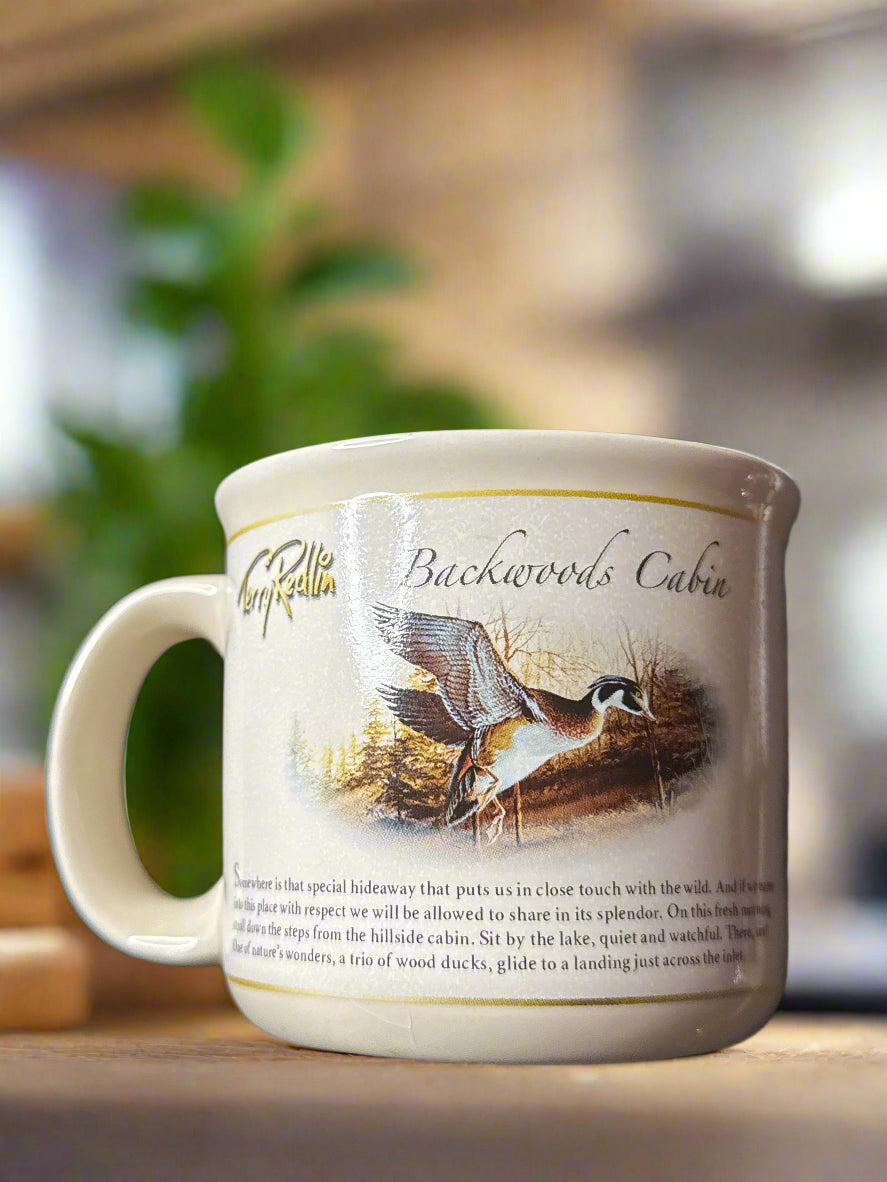 2006 Wild Wings Terry Redlin Wildlife Art 12 oz Backwoods Cabin Coffee Cup Mug Ducks