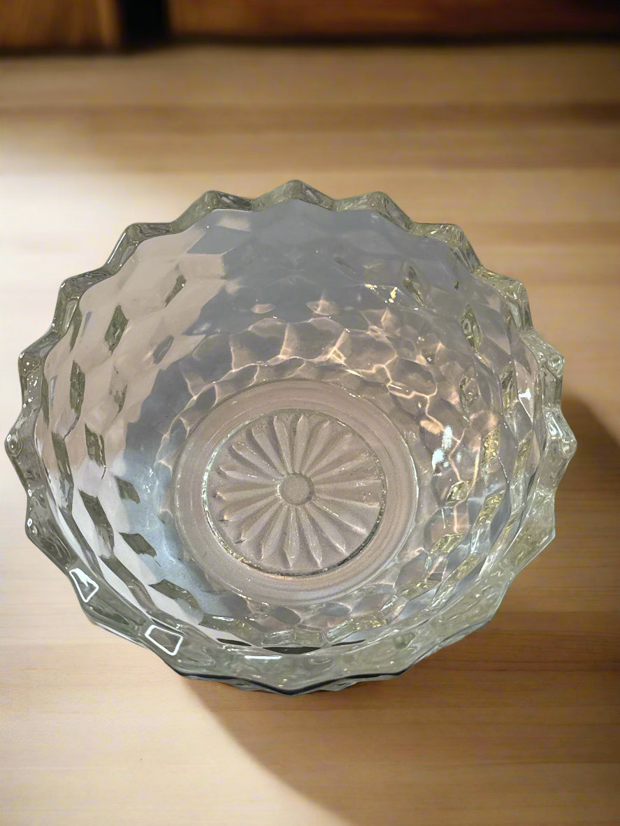 Whitehall Peach Candy Dish No Lid by Colony Clear Glass 5.25" Wide 2 3/8" Tall