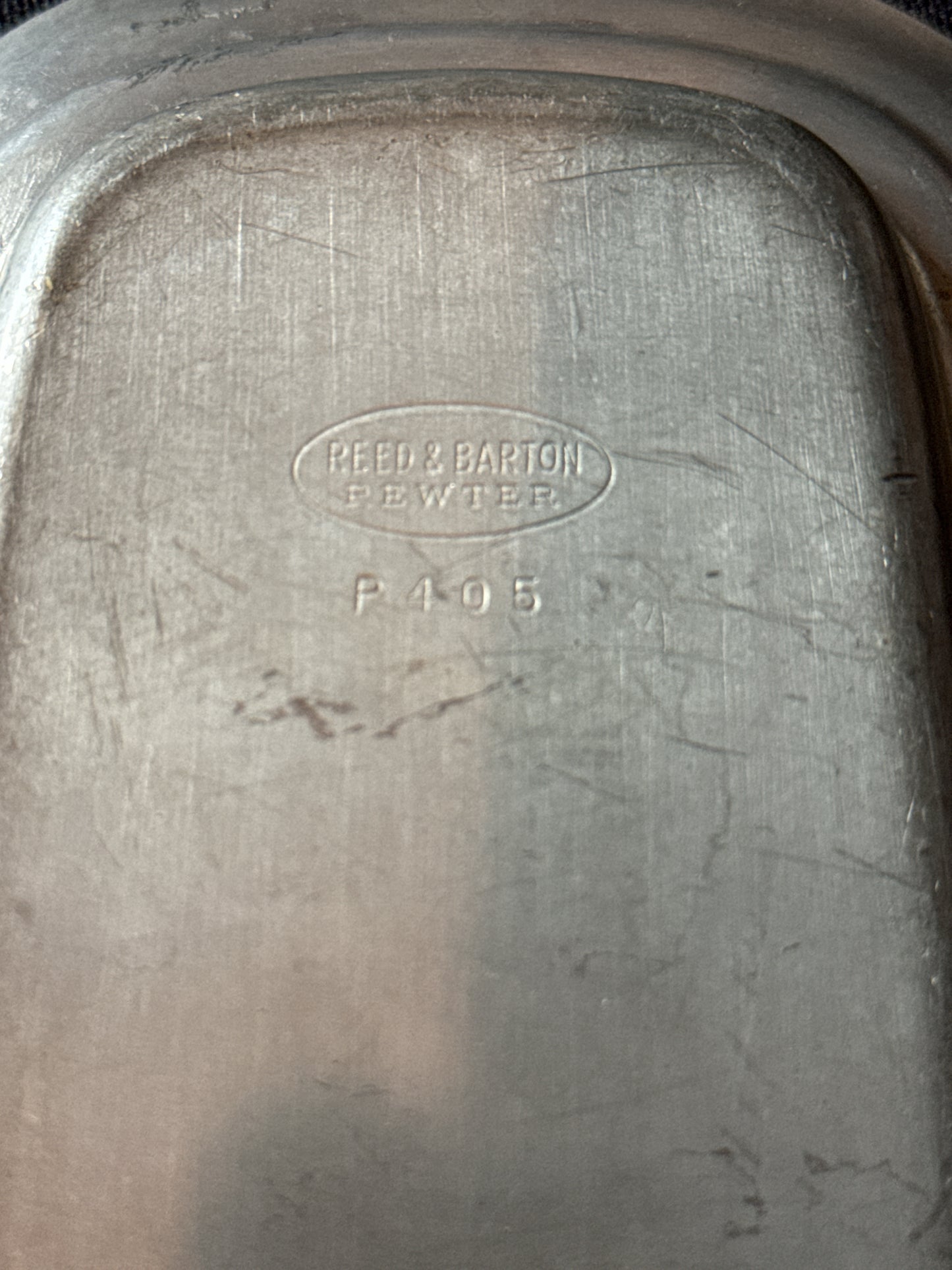 Reed & Barton Pewter Butter Dish With Cover 7.5" Long P405