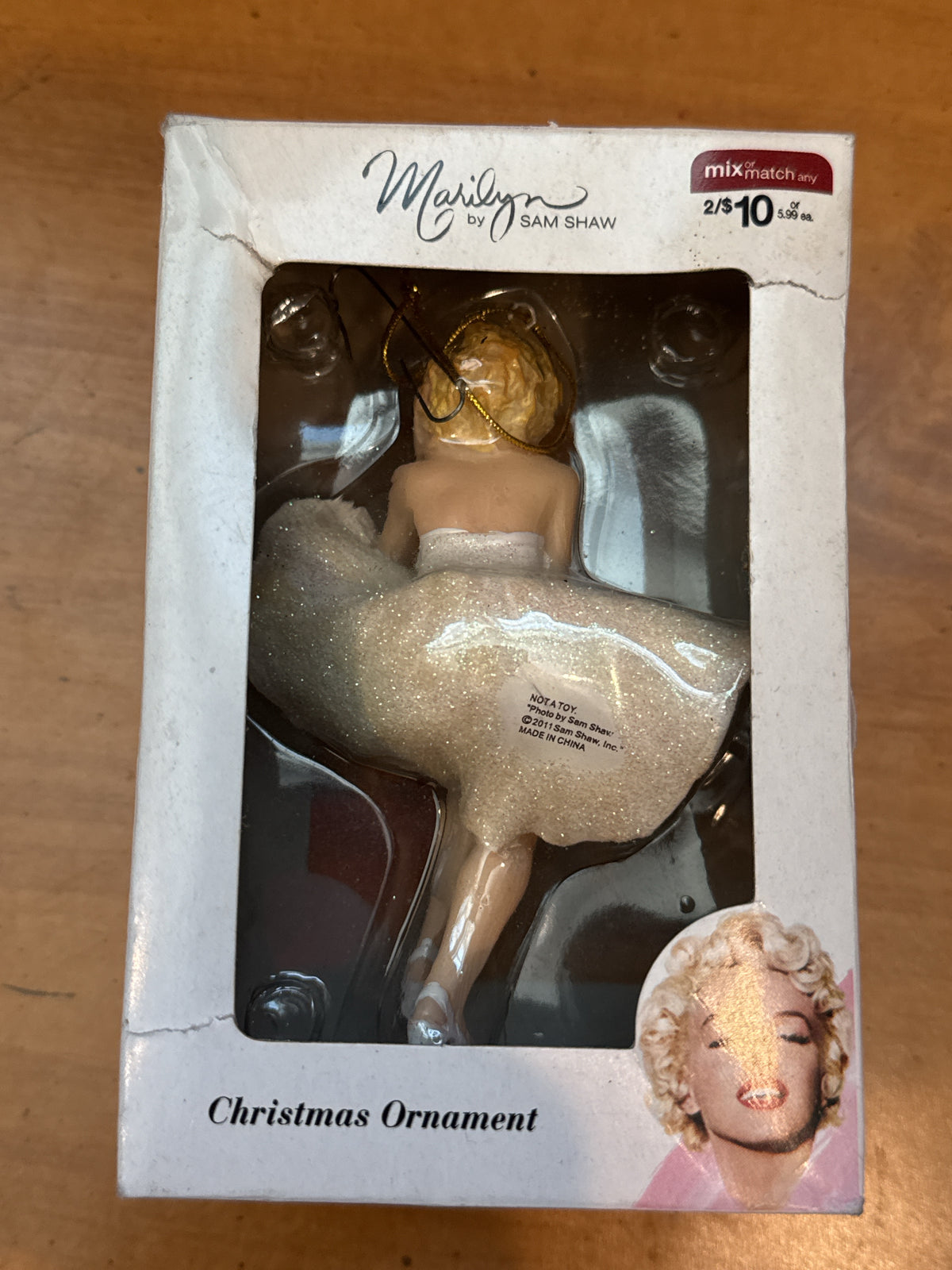 Marilyn Monroe Christmas Ornament 2010 Kurt Adler 7 Year Itch New in Box