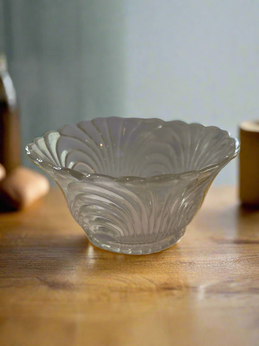 Cambridge Caprice Clear Glass Mayonnaise Bowl Fruit Bowl 5.25" Wide 2 5/8" Tall